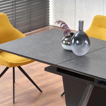 Фото6.Розкладний стіл SALVADOR 160 (200) x90 Halmar темно-сірий